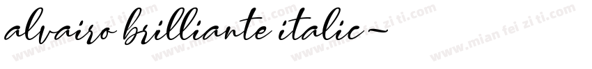 alvairo brilliante italic字体转换